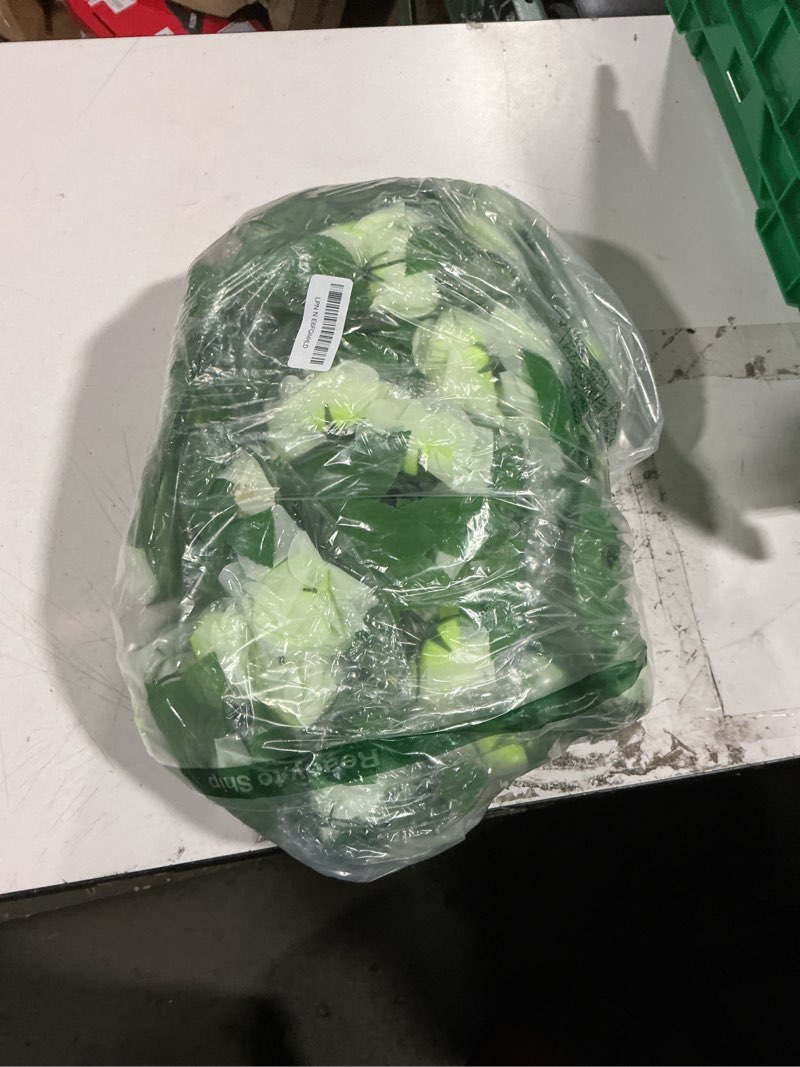 Condition photo showing Good Condition for suncalla 20 pack 164ft rose garland artificial rose flowers vine with green leaves hanging fake floral garland vine for wedding birthday wall garden table centerpiece room arch decor(white color) white color 20