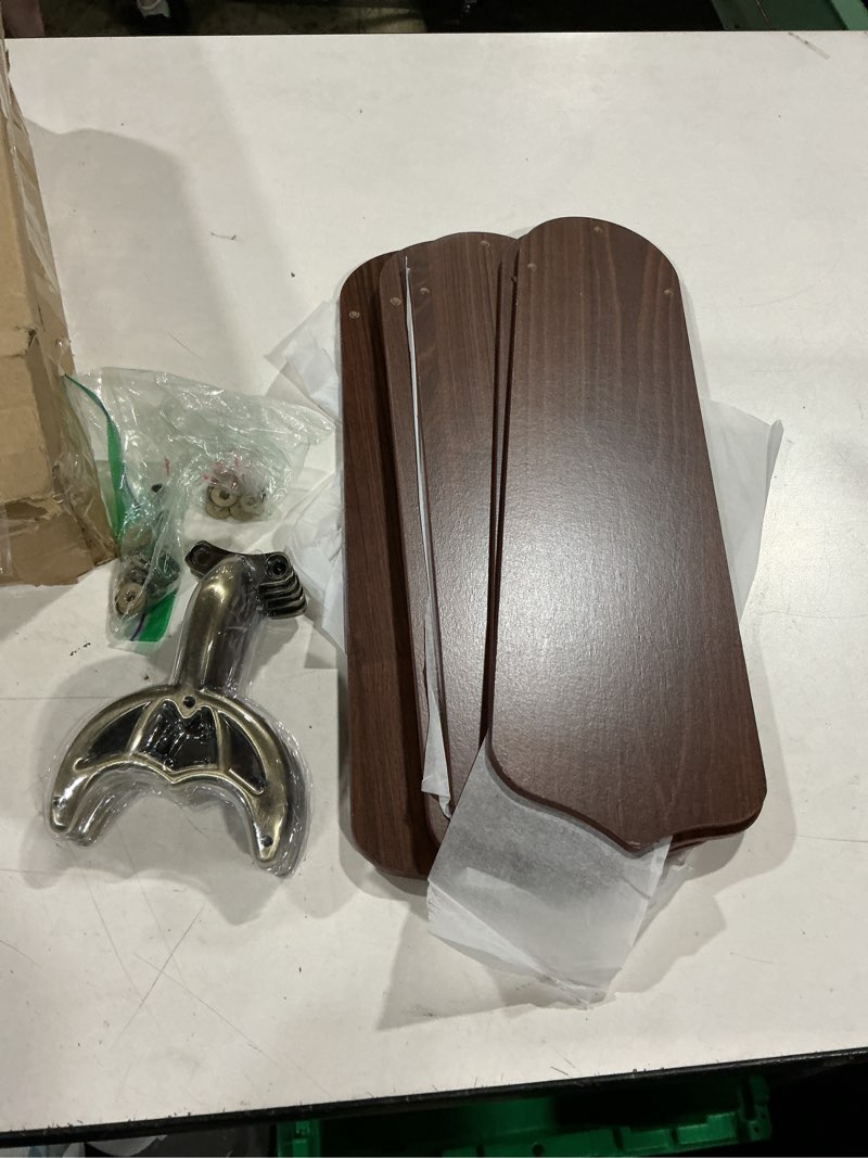 Condition photo showing Good Condition for yaocom 10 pack ceiling fan replacement blades and blade arms kit for 42/52 inch ceiling fan, 5 blades and 5 blade arms with mounting hardware for bedroom patio living room(chestnut brown,42 inch) chestnut brown 42 inch