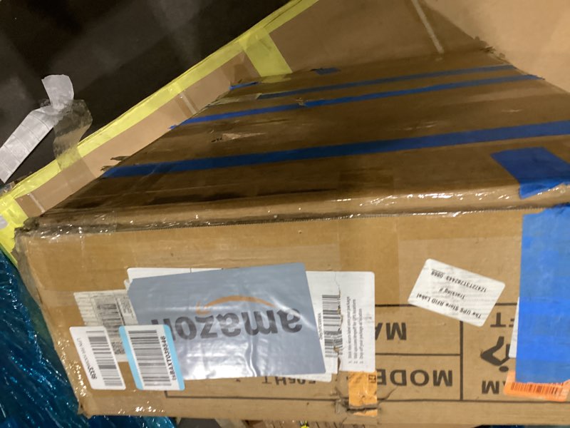 Condition photo showing As Is for Walnut Stylish Corner Makeup Vanity Table?Vanity Desk with Lighted Mirror and 4 Spacious Drawers,Bedroom Essential Dressing Table with Nightstand?Modern Minimalist Writing Desk for Girls