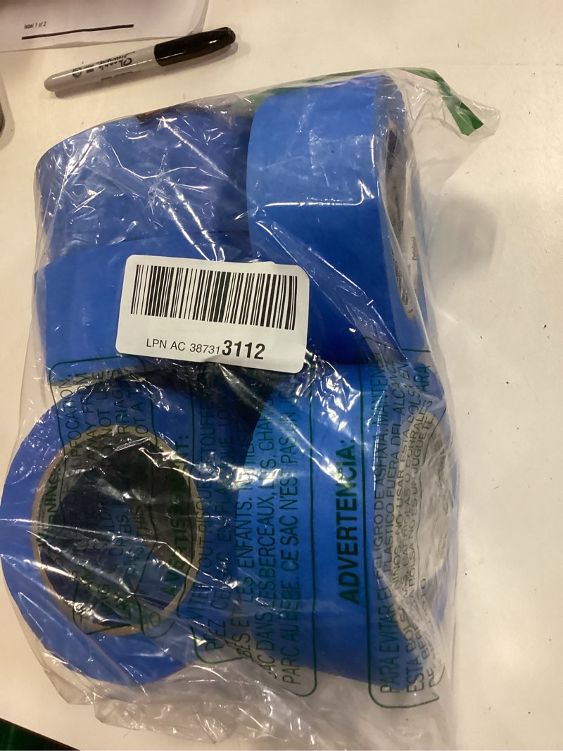 Condition photo showing New/Like New for ScotchBlue Original Multi-Surface Painters Tape, 2 Inch Wide (1.88 In. x 60 Yds), 6 Rolls Blue Paint Tape Protects Surfaces & Removes Easily, Masking Tape for Indoor and Outdoor Use (2090-48TP6)