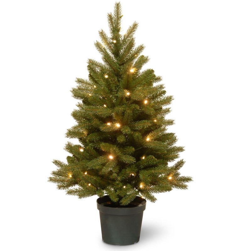 (similar) ( 2 pieces )3' prelit led jersey fraser fir artificial christmas tree battery operated warm white lights - national tree company