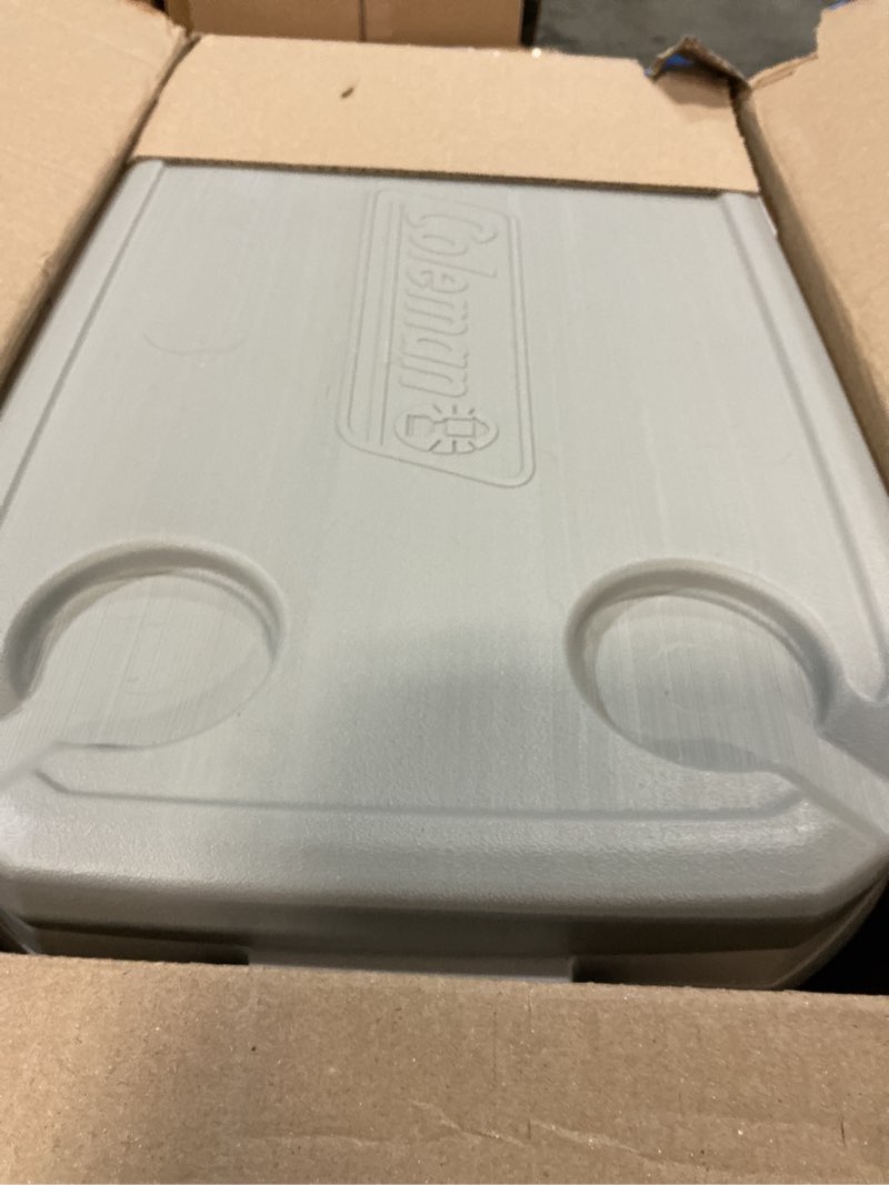 Condition photo showing Good Condition for Coleman Classic Series Insulated Portable Cooler, Leak-Resistant Outdoor Hard Cooler Keeps Ice up to 5 Days, 52/70/120/150 Quart 52qt Rock Grey