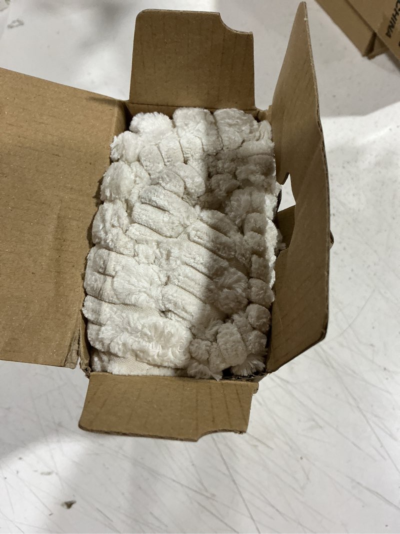 Condition photo showing Good Condition for miulee pack of 2 corduroy decorative throw pillow covers 18x18 inch soft boho striped pillow covers modern farmhouse home decor for sofa living room couch bed cream white 18" x 18" (pack of 2) cream white 2