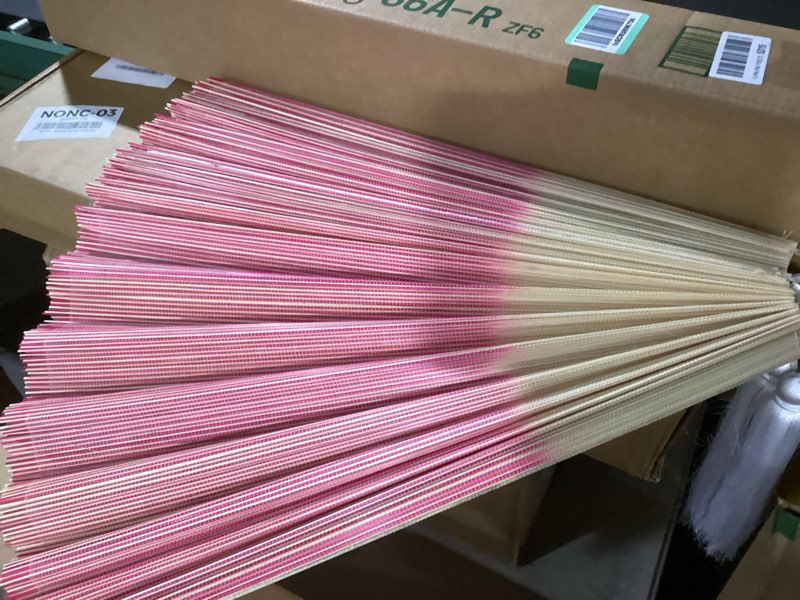 Condition photo showing Good Condition for similar  to photo fansof.fans fabric handheld folding hand fan with a tassel grade a bamboo ribs for women girls summer party event favor birthday wedding souvenir gift (soft pink)