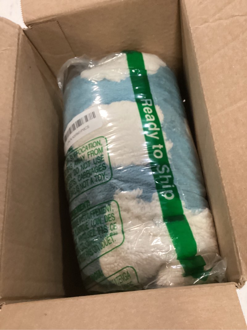 Condition photo showing Good Condition for le sure cute dog bed for small dogs - washable puppy beds,cozy rectangle orthopedic pet sofa with jacquard shaggy plush & anti slip bottom,25x21x7inches 25"l x 21"w x 7"th cozy clouds blue