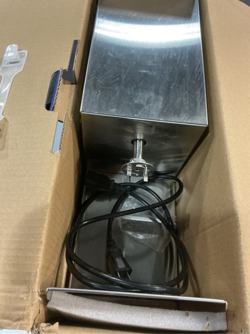 Condition photo showing As Is for cgoldenwall potato slicer electric potato tornado spiral slicer with free bamboo skewers stainless steel automatic twisted potato cutter machine vegetable cutting machine for home commercial use 110v