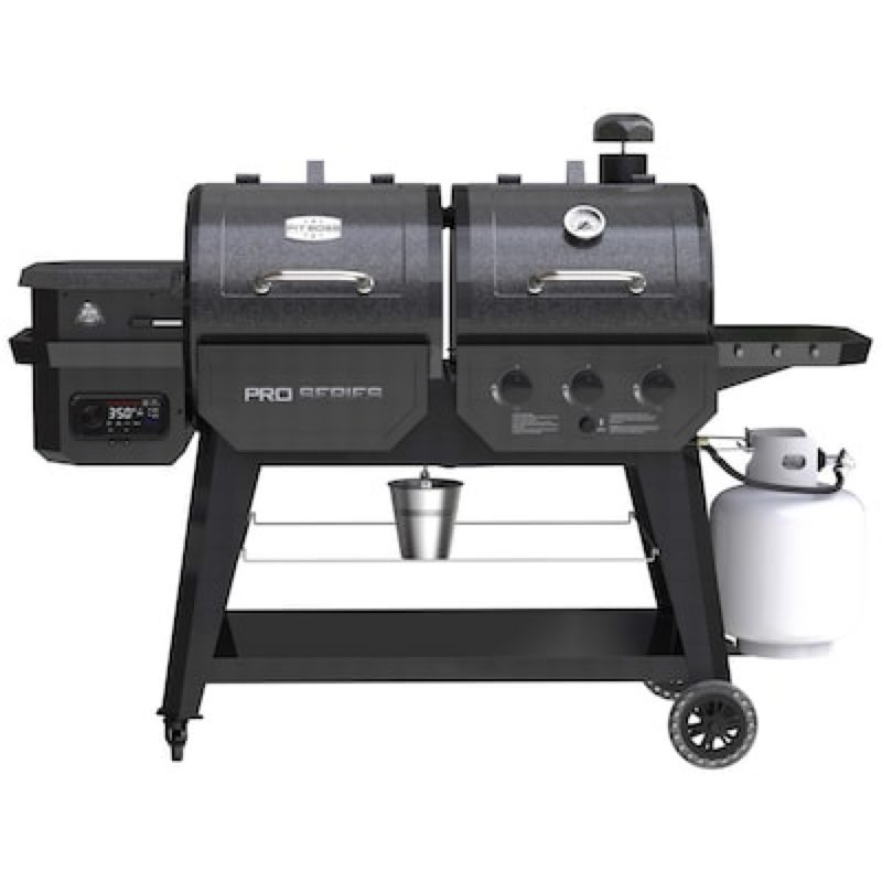 Pit Boss Pro Series 1,260 Gray Liquid propane and wood pellet Combo Grill
