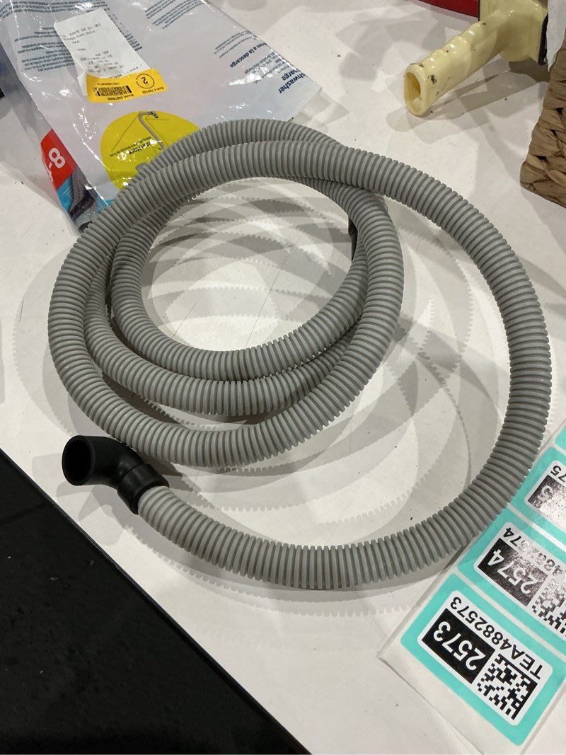 Condition photo showing As Is for eastman 8-ft 5/8-in od inlet x 5/8, 7/8, or 1-in od outlet polypropylene dishwasher drain hose