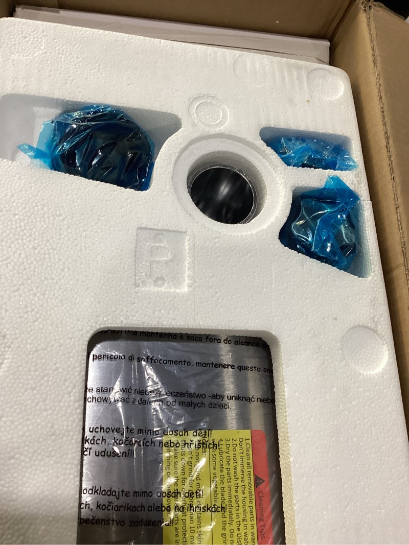 Condition photo showing New/Like New for AAOBOSI #12 Meat Grinder, [3000W] 3 Speed Meat Grinder Heavy Duty: Built-in Storage Box, 2 Blades,4 