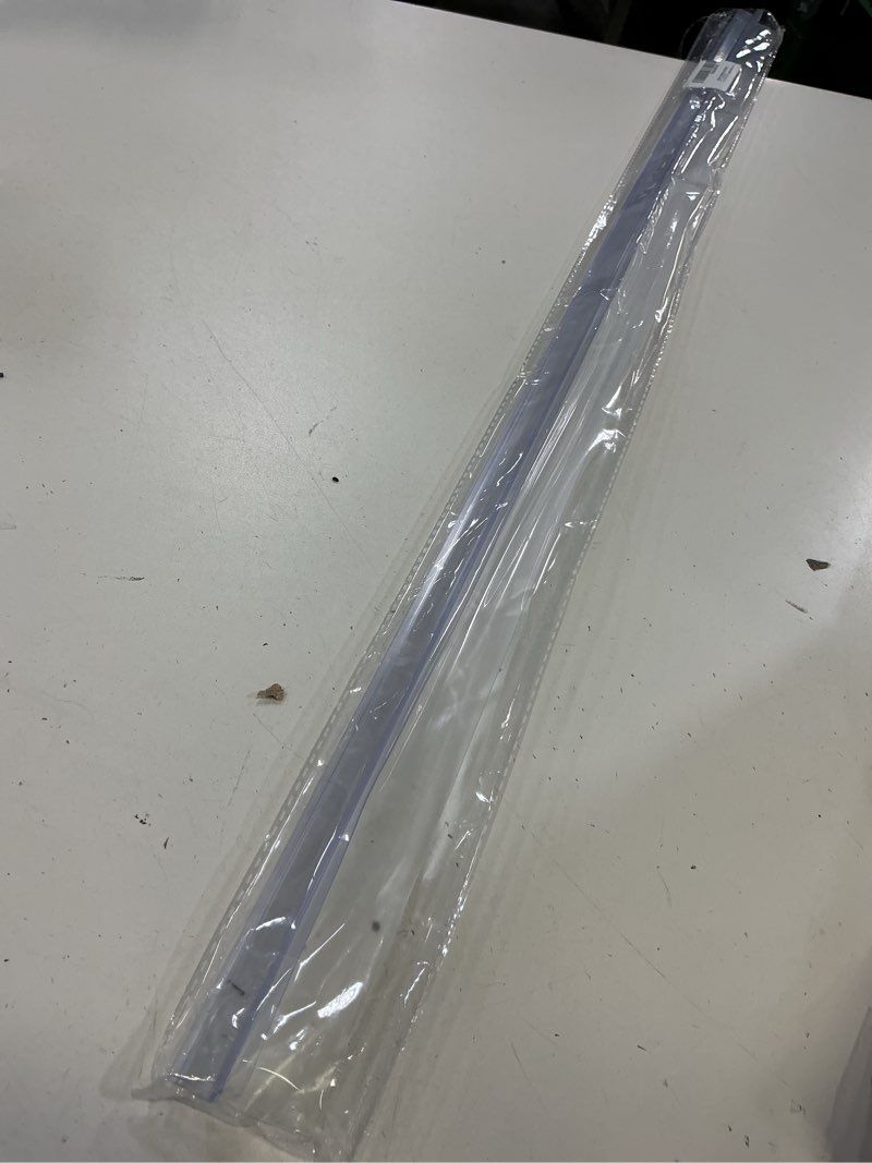 Condition photo showing Good Condition for frameless shower door bottom seal with drip rail 1/4" thick glass 33" long sweep - glass door seal strip stop shower leaks