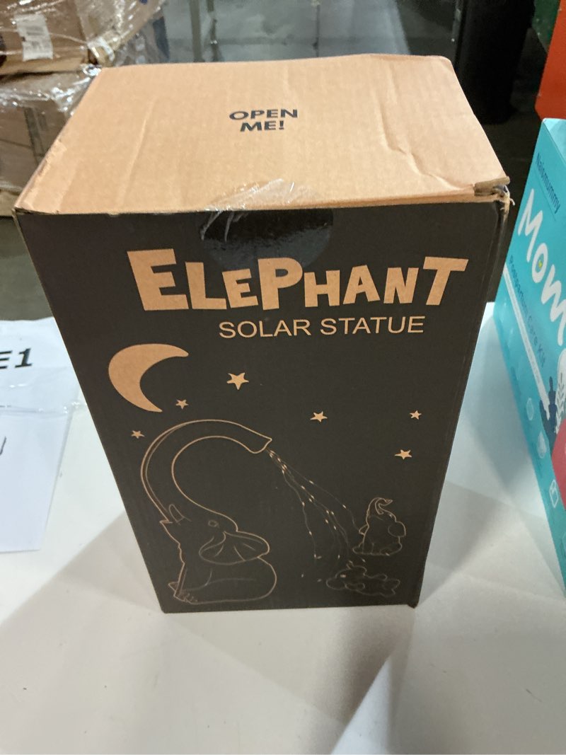 Condition photo showing New/Like New for Qeeman Elephant Statues for Garden Decor: Outdoor Sculptures for Lawn Ornaments - Porch Patio Balcony Front Yard Christmas Birthday Gifts for Mom Grandma Women