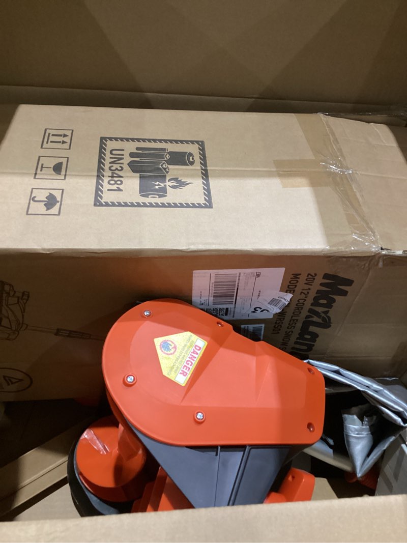 Condition photo showing Good Condition for MAXLANDER Cordless Snow Shovel, 20V 12-Inch Electric Snow Shovel with LED Light, Directional Plate & Adjustable Handle, Cordless Snow Blower (4.0Ah Battery, Charger & Cover Included)