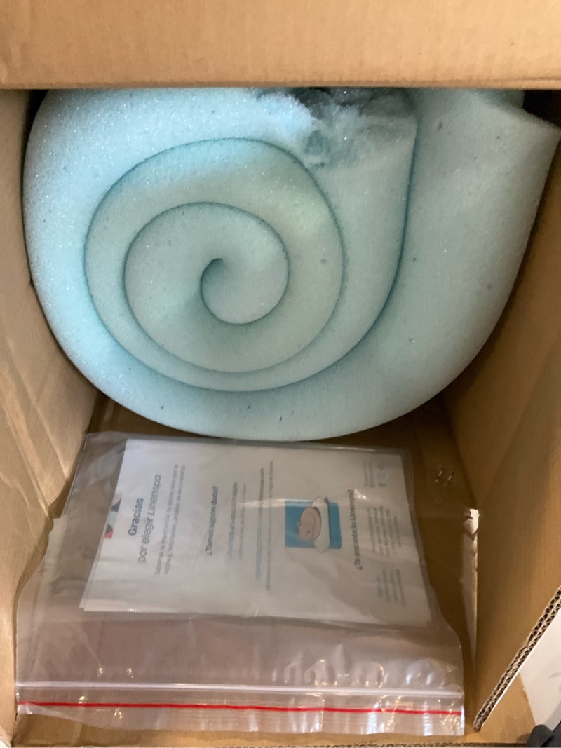 Condition photo showing Good Condition for linenspa memory foam mattress topper - 2 inch gel infused memory foam - plush feel - cooling and pressure relieving - certipur certified - dorm room essentials - full size