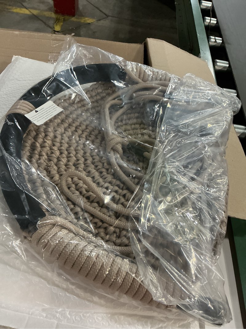 Condition photo showing Good Condition for Kids Tree Swing Seat for Kids Rope Swing Seat, Indoor Swing for Kids Outdoor, Backyard Swing Tree Swing Seat Door Swing (Khaki)