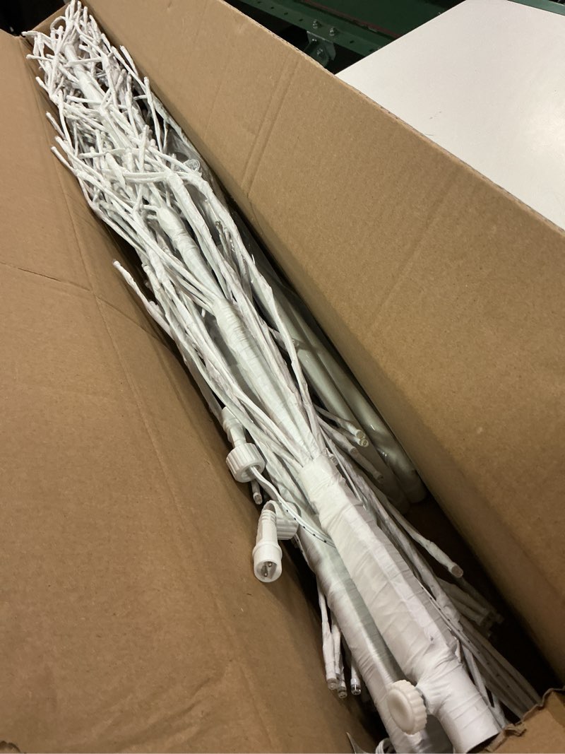 Condition photo showing New/Like New for 7.5ft Height Decorated Christmas Tree with Lights - 336 LED 2 in 1 Artificial Christmas Tree Lighted Outdoor Display with Remote Control+ Multi Mode+Memory+Timer Function (Warm White+Mulitecolor) Warm White&Multicolor