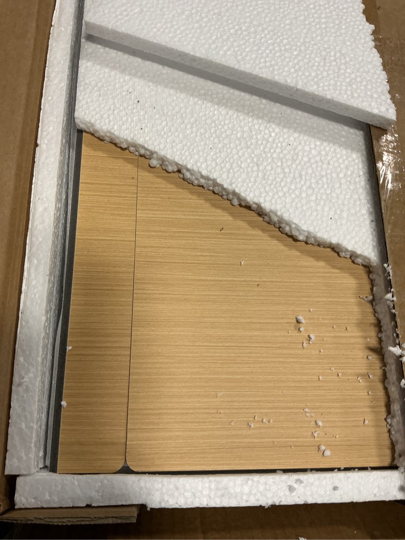 Condition photo showing Good Condition for 5 tier pvc wire shelf covers – faux wood grain wire rack covers for shelves, shelf liners for pantry, closet, bathroom & kitchen, waterproof scratch resistant easy install, 35"×16",original wood original wood-5tier 16"w x 35"l
