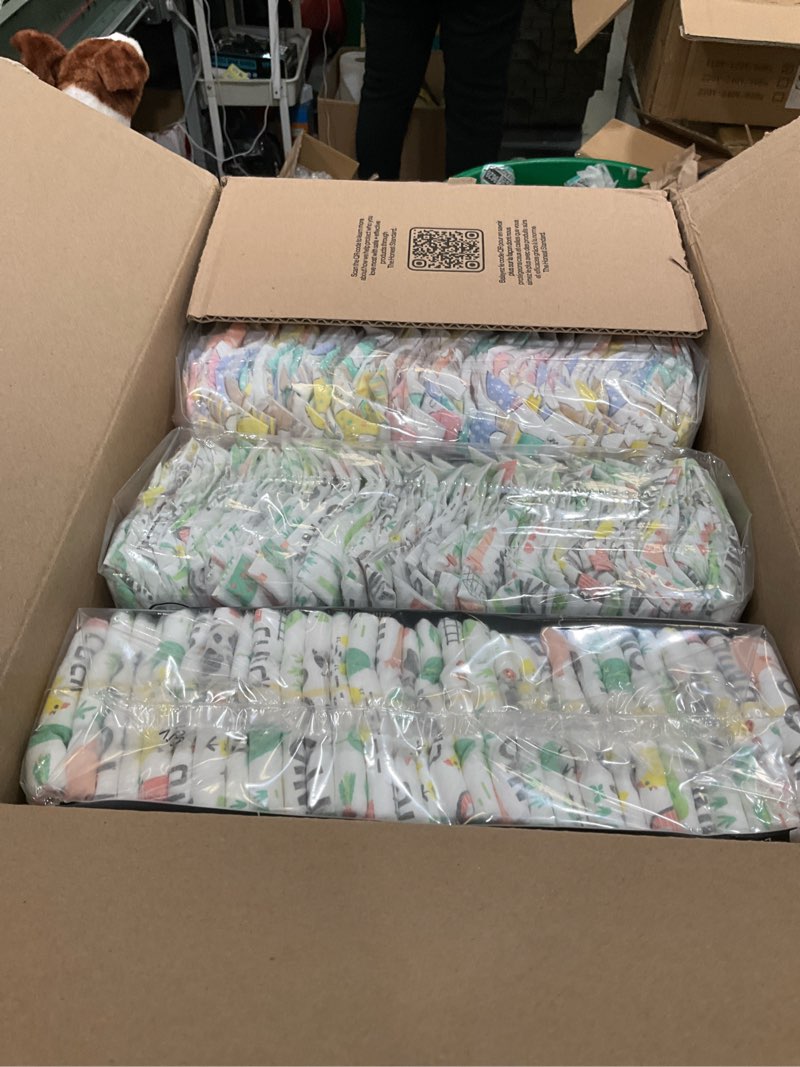 Condition photo showing New/Like New for the honest company comfort dry disposable diapers for sensitive skin, hypoallergenic, barnyard babies + donut grow up, super club box size 3 (16–28 lbs), 120 count size 3 (120 count) barnyard babies + donut grow up