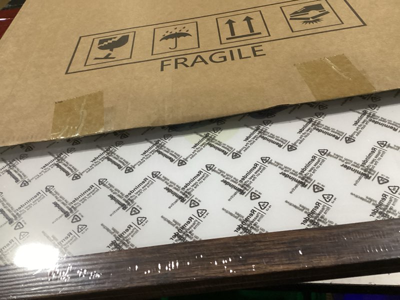 Condition photo showing Good Condition for BESCRCL 12x16 Picture Frame Wall Hanging Poster Frames, Brown, 1 Pack Brown 12x16