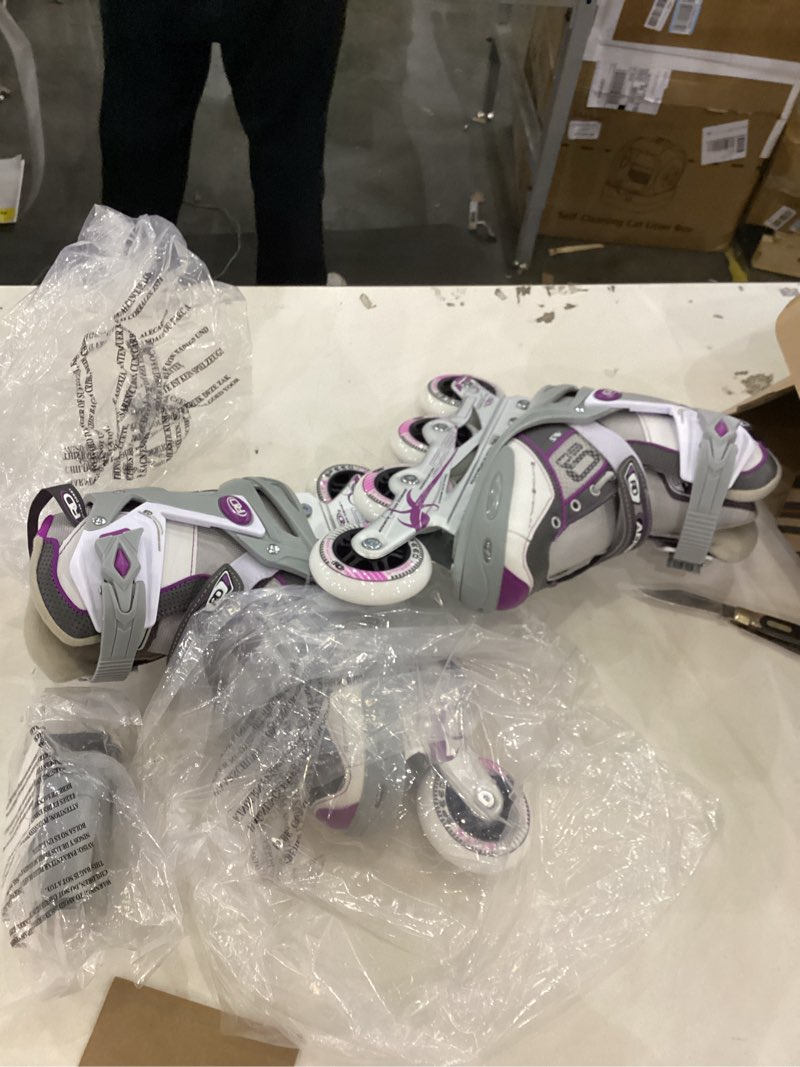Condition photo showing New/Like New for Roller Derby AERIO Q-60 Women's Inline Skates Purple 6