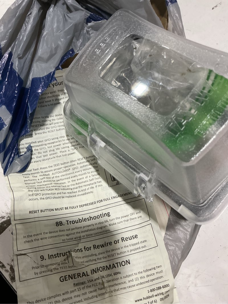 Condition photo showing Good Condition for hubbell taymac 1-gang rectangle clear metal electrical box cover