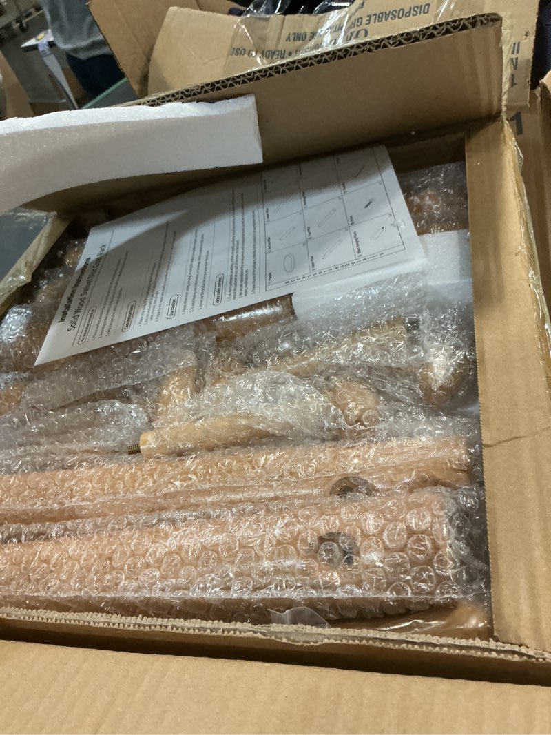 Condition photo showing New/Like New for Solid Wood Coat Rack Freestanding Coat Tree with 10 Hooks for Bedroom, Livingroom, Entryway, Sturdy Coat Hanger Stand for Hats, Coats, Scarves, Handbags, Purses Natural wood color