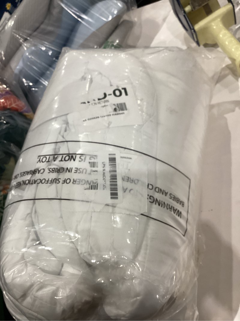 Condition photo showing As Is for Ultra Soft Twin Mattress Topper - Cloud-Like Mattress Pad for Back Pain Relief - Breathable Cooling Material for Hot Sleepers, White White Twin