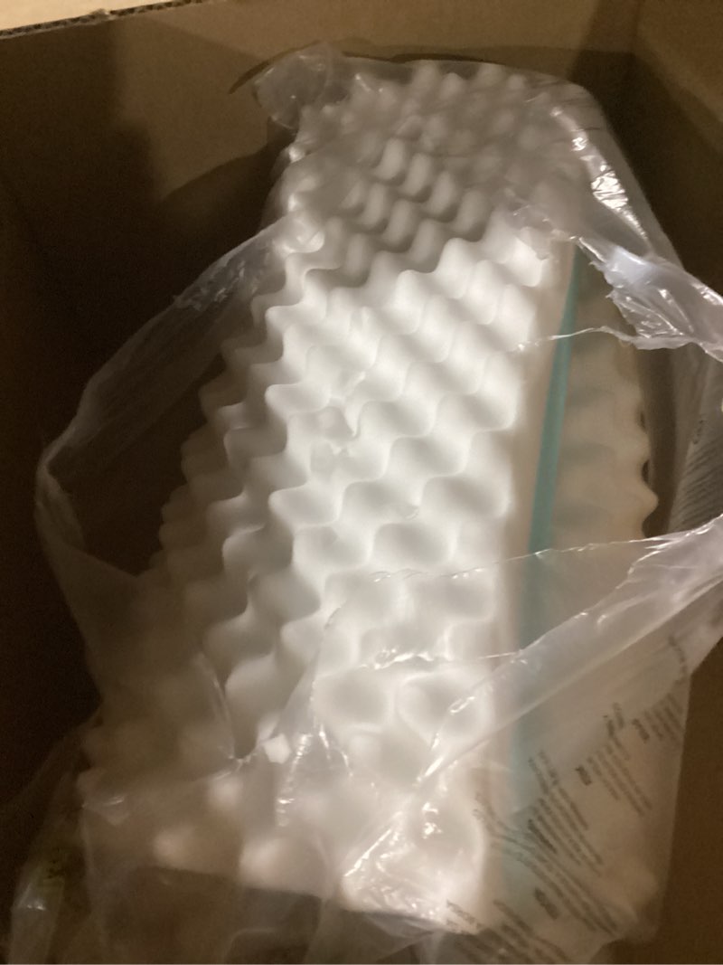 Condition photo showing As Is for smilar to p)  memory foam mattress topper pad, soft bed cover with anti-slip base, size queen, style 2 inch with cover queen 2 inch with coveriho