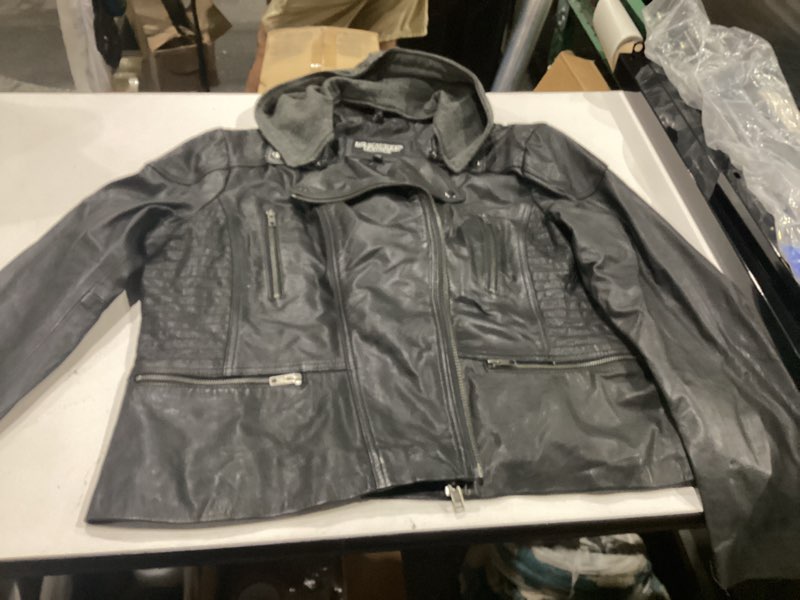 Condition photo showing Good Condition for milwaukee leather 3xl jacket with removable hood