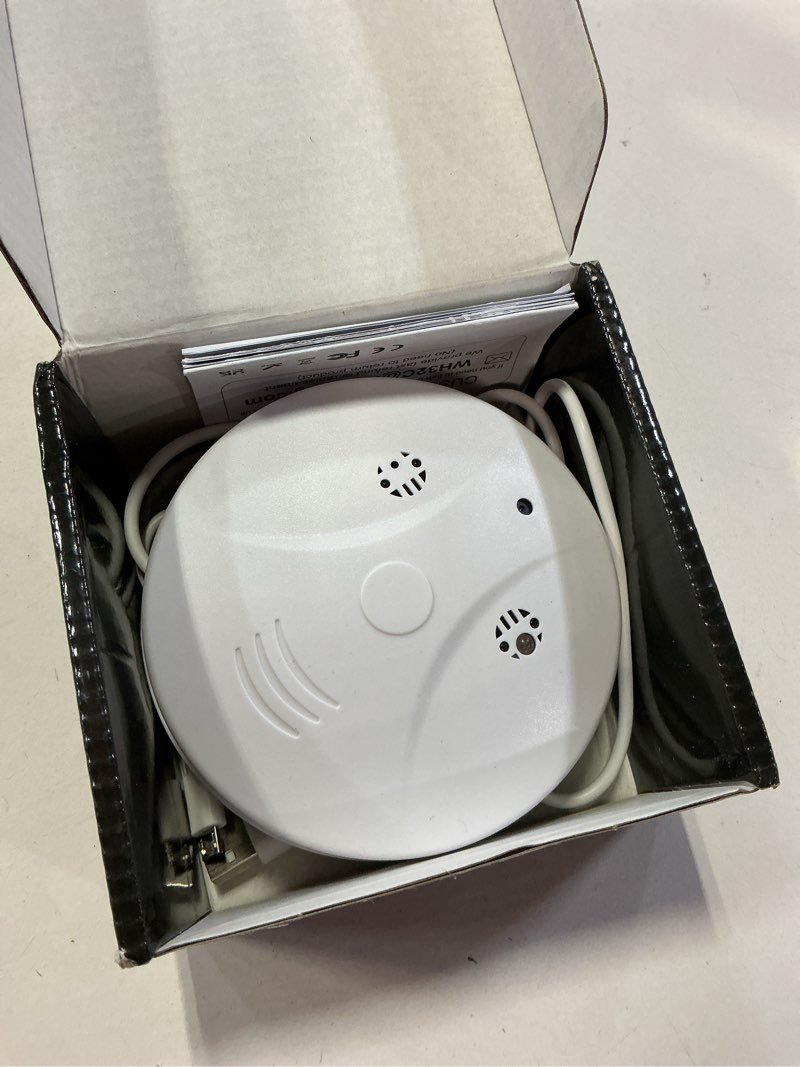 Condition photo showing Good Condition for 1080P WiFi Smoke Detector Camera Wireless Nanny Cam Mini Cameras with Night Vision, Motion Detection Indoor Security Camera for Home, Office No Audio