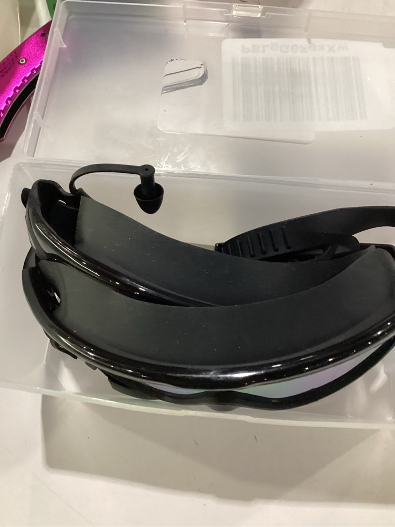 Condition photo showing Good Condition for swim goggles 2 pack, wide view anti fog&uv swimming goggles for audlt, no leak pool beach essentials for men women aqua & birght rose large for adults