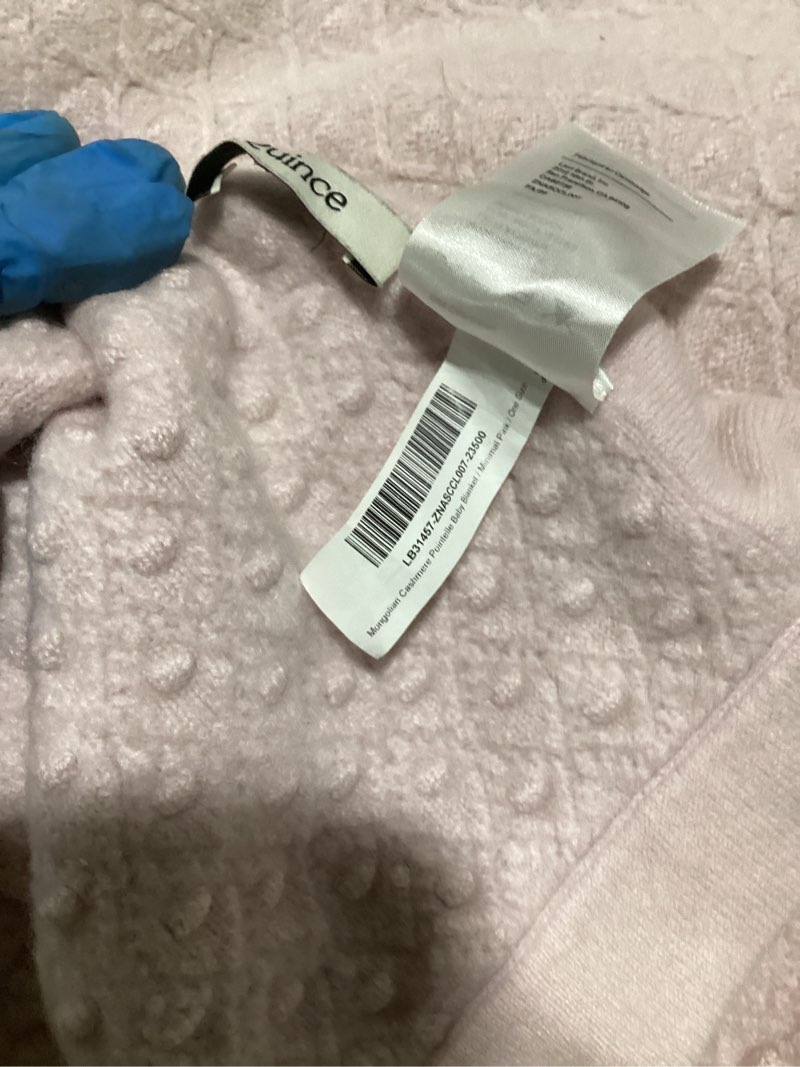 Condition photo showing As Is for **similar to**quince mongolian cashmere baby blanket