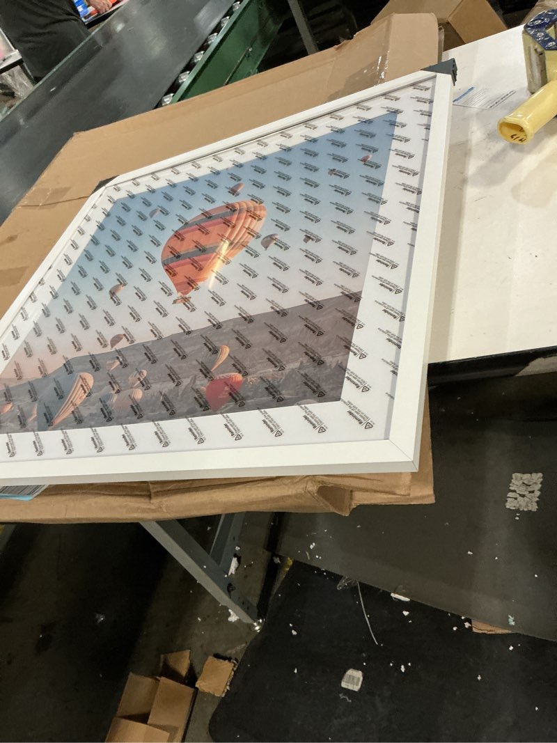 Condition photo showing As Is for LaVie Home 25x25 Picture Frame for Wall Display, 25x25 Black Picture Frame with HD Plexiglas, 25 x 25 Photo Frame 1 Pack, Picture Frames for Displaying Photos, Classic Collection