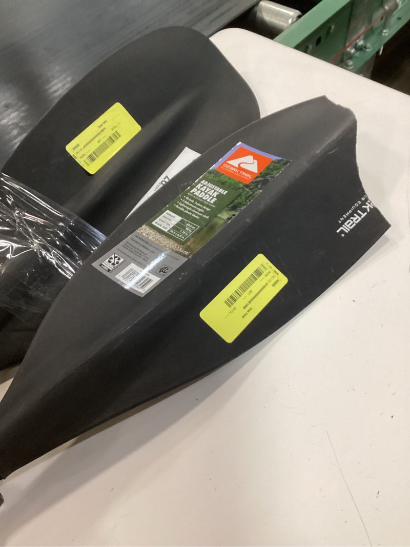 Condition photo showing As Is for ozark trail black aluminum and plastic adjustable 2-piece kayak paddles, 90"