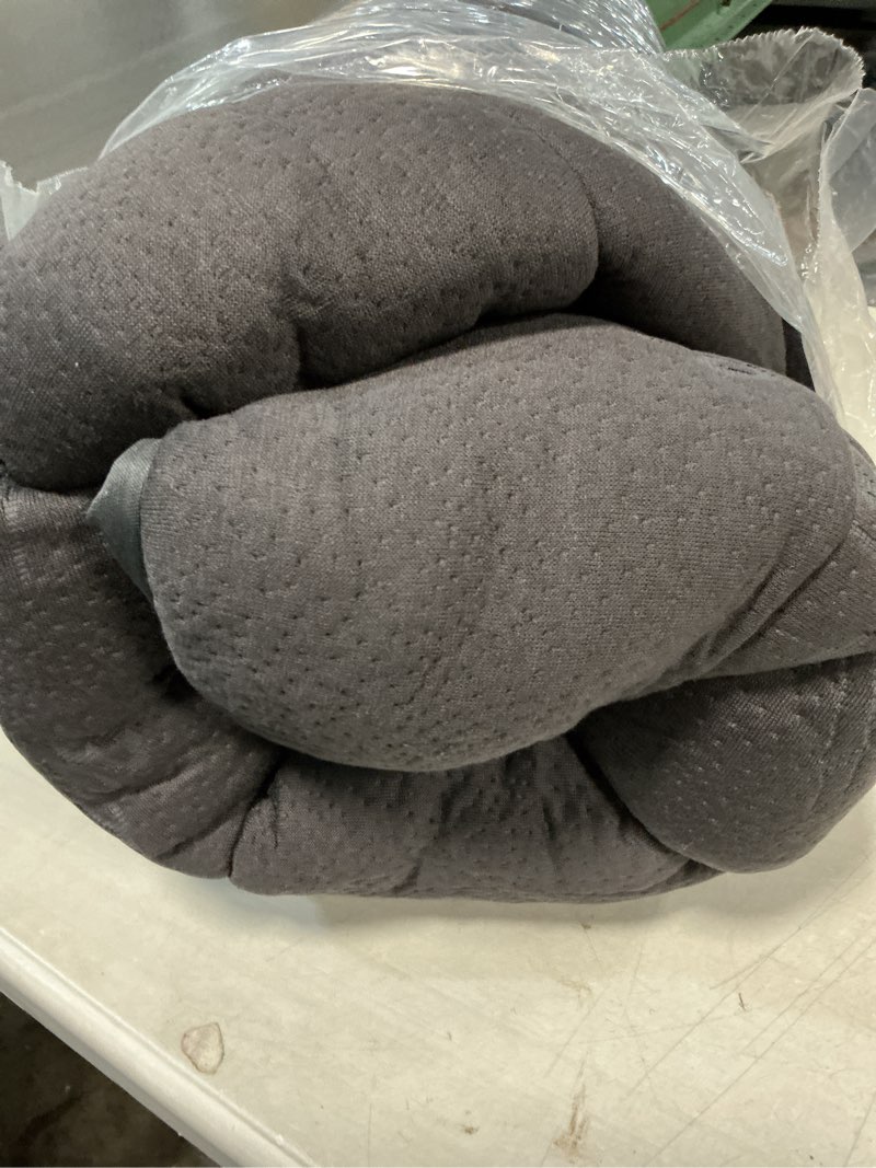 Condition photo showing Good Condition for niagara sleep solution ultra soft twin size mattress topper - rayon derived from bamboo pillow top mattress pad for back pain relief - naturally cooling for hot sleepers, dark gray dark gray twin