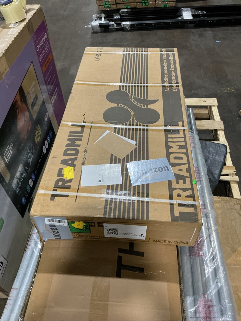 Condition photo showing Good Condition for Walking Pad Treadmill with 12% 9-Level Auto Incline, 450 lbs Capacity Bluetooth Speaker Under Desk Treadmills for Home Hiking, 5 MPH Black