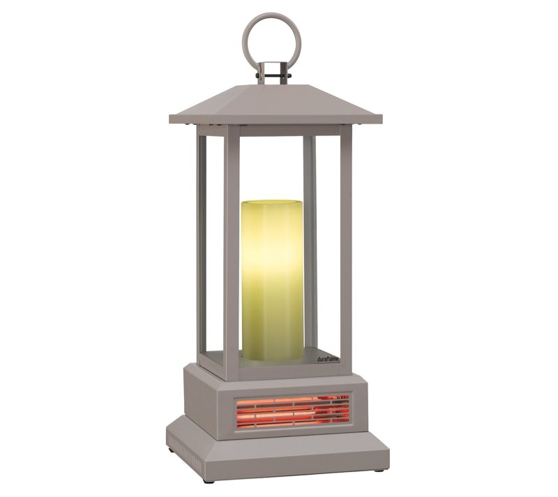 duraflame  lantern with infrared  quartz heat cream finish