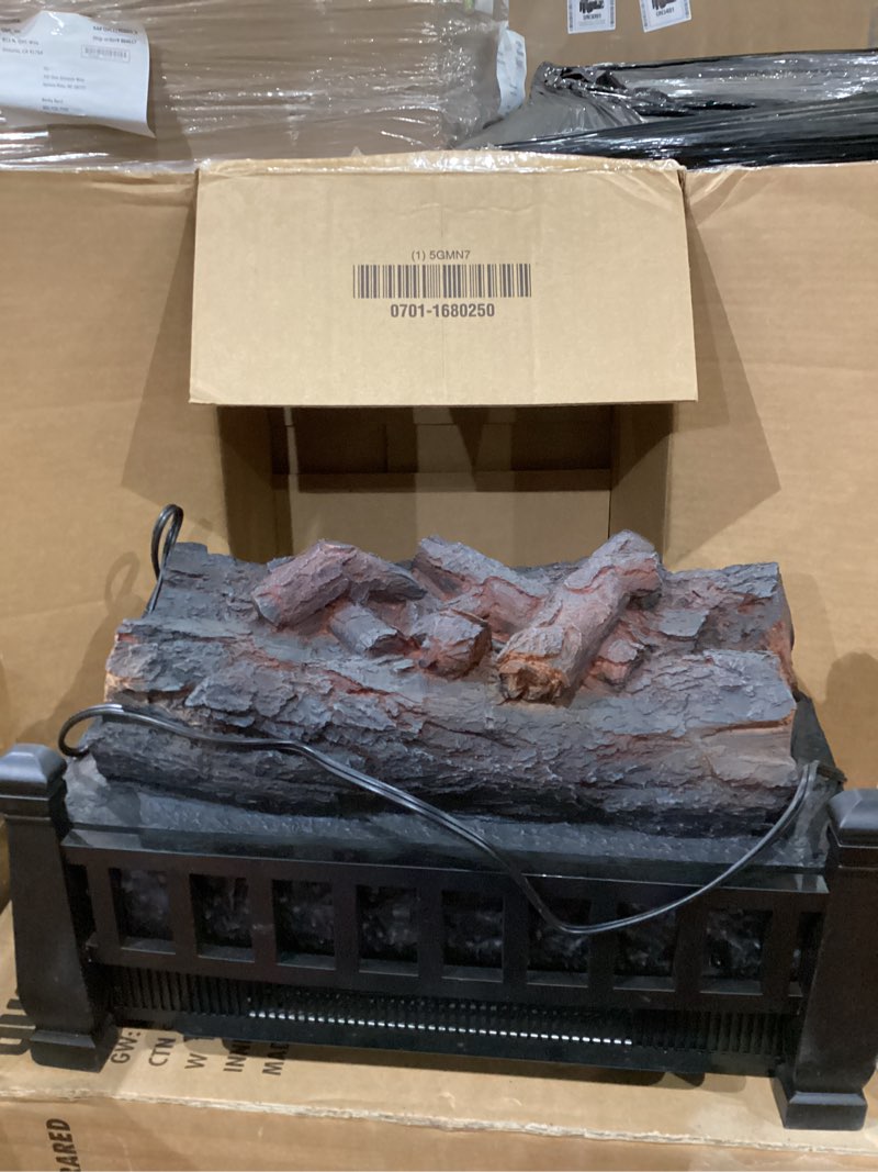 Condition photo showing As Is for Duraflame Infrared Pine Log Insert Heater with Crackle Sound