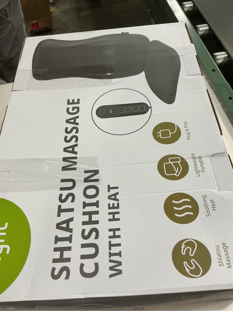 Condition photo showing New/Like New for Mynt Black Acupressure Massage Chair Pad with 4 Deep Kneading Nodes, Shiatsu Back Massager for Chair with Heat, Heated Back Massage with a Cushion for Deep Tissue, Gift for Christmas