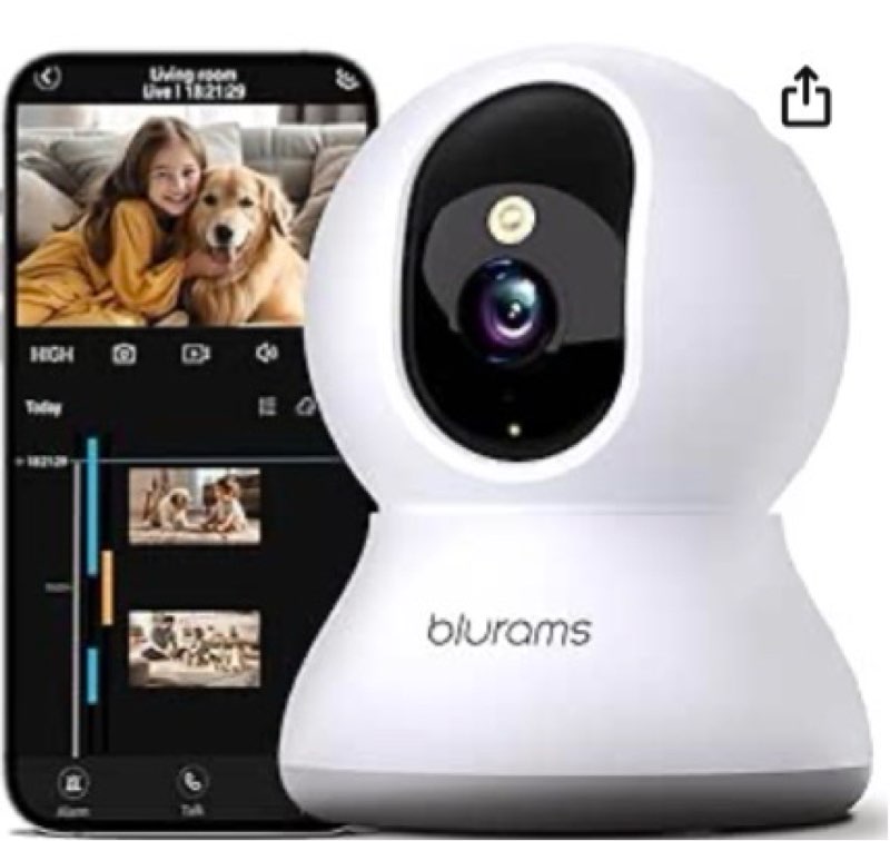 cinnado security camera indoor-2k 360° wifi cameras for home security?pet/dog/baby camera with phone app, 2-way audio, night vision, 24/7 sd card storage, works with alexa & google home (2.4ghz)-d1 3 mp 1 pack