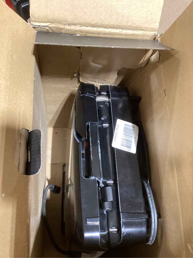 Condition photo showing As Is for KRUPS 4-Slice Belgian Waffle Maker: Stainless Steel, 5 Browning Levels, Audible Ready Beep, Removable Plates, 1200W, Silver/Black, Large Waffle Maker Family Size, Great for Family Breakfasts