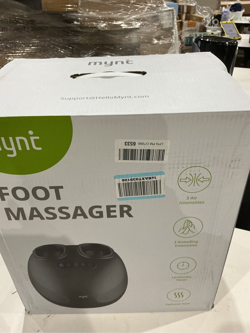 Condition photo showing Good Condition for mynt shiatsu foot massager with heat, fsa eligible hsa approved, electric foot massage machine for plantar fasciitis neuropathy, deep kneading with control, fits up to 14
