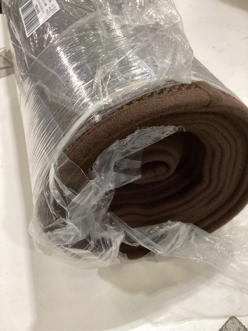 Condition photo showing Good Condition for GOYLSER Jute Runner Rug Non Slip Washable, 20 ft Rubber Backed Absorbent Laundry Rugs Laundry Room Runner, Deep Brown Long Hallway Rug 2'4" x 20' (Rectangular) Deep Brown