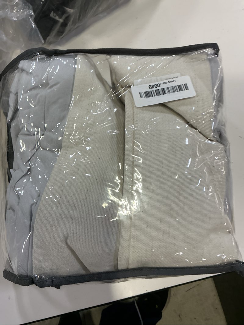Condition photo showing Good Condition for cream pleated 100% blackout linen short 45 inch curtains 2 layers natural | memory trained pinch pleat with back tab, thermal insulated, noise reducing, black out curtains for cafe kitchen 2 panels natural linen 40"w x 45"l (pack of 2)