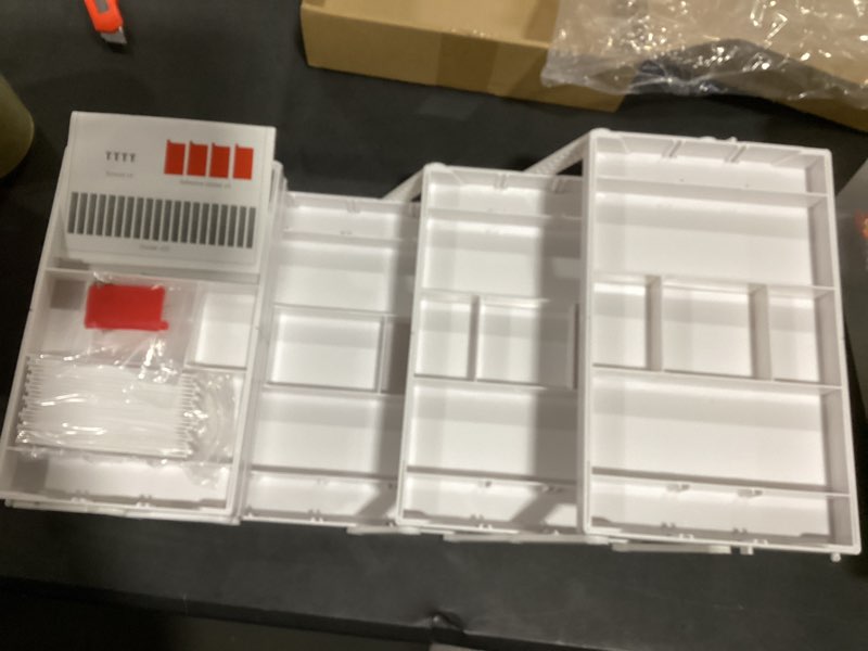 Condition photo showing Good Condition for 3 Tier Drawer Organizer - Expandable Junk Drawer Organizer Smart Office Supply Organizer, Folding Ki