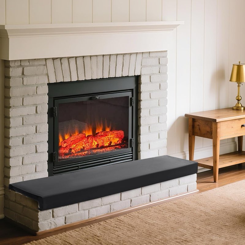 mabozoo 2-inch thick hearth cushions for fireplaces, fireplace baby proofing seat edge cushion with 