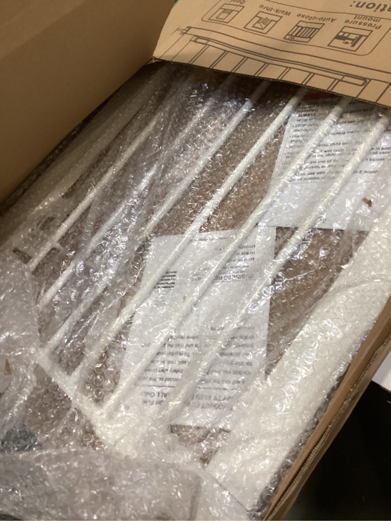 Condition photo showing Good Condition for Fairy Baby Narrow Baby Gate for Stair, 22.8"-25.5" Wide Pressure Mounted Pet Gate for Doorway, Easy Walk Thru Child Safety Gate, White White 22.8"-25.5"