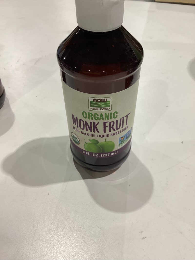 Condition photo showing Good Condition for now foods, certified organic monk fruit liquid, zero-calorie liquid sweetener, non-gmo, low glycemic impact, 8-ounce 8 ounce (pack of 1)
