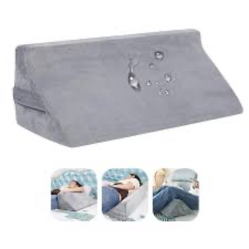 Bed Wedge Pillow for Sleeping & Post Surgery Recovery - Waterproof Positioning Wedge Pillows for Bac