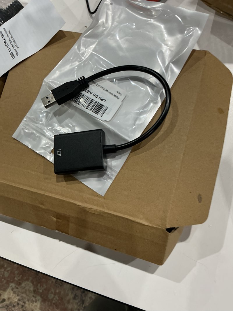 Condition photo showing As Is for usb to hdmi adapter for monitor windows 11/10 / 8, hdmi usb converter for laptop mac macbook pro, usb 3.0 usb 2.0 hdmi cable multiple monitors for desktop pc tv 1 pack