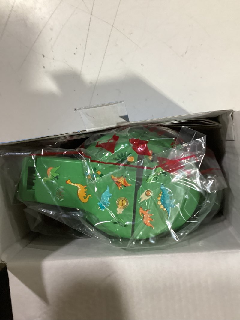 Condition photo showing Good Condition for iclever bth12 kids bluetooth headphones,colorful led lights wireless kids headphones,74/85dba safe volume,85h playtime,bluetooth 5.2,over ear dinosaur headphone built-in mic for ipad/tablet/airplane c-green